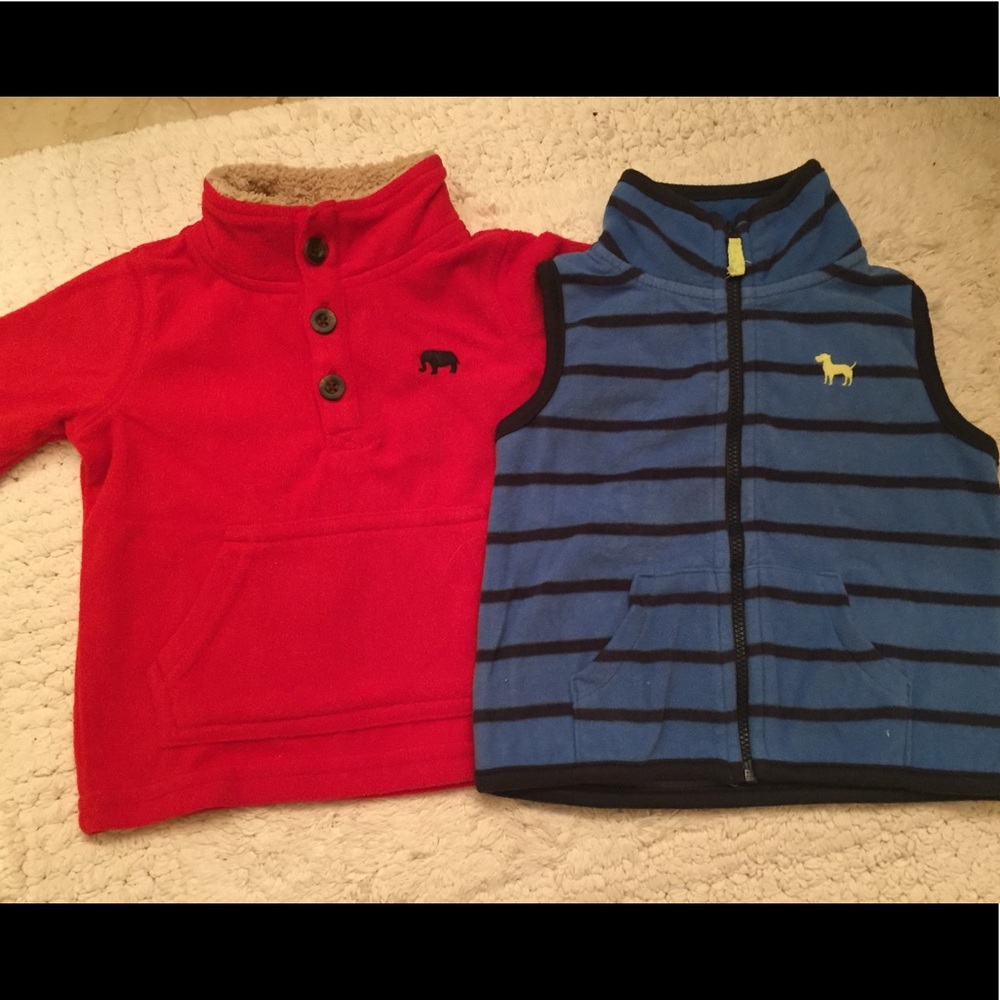 Fleece sweatshirt and vest